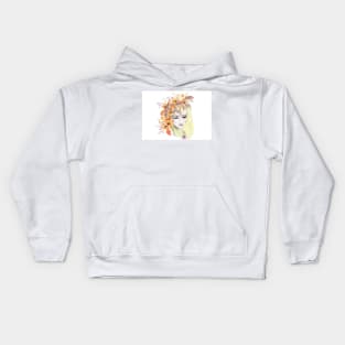 Woman in bloom: autumn Kids Hoodie